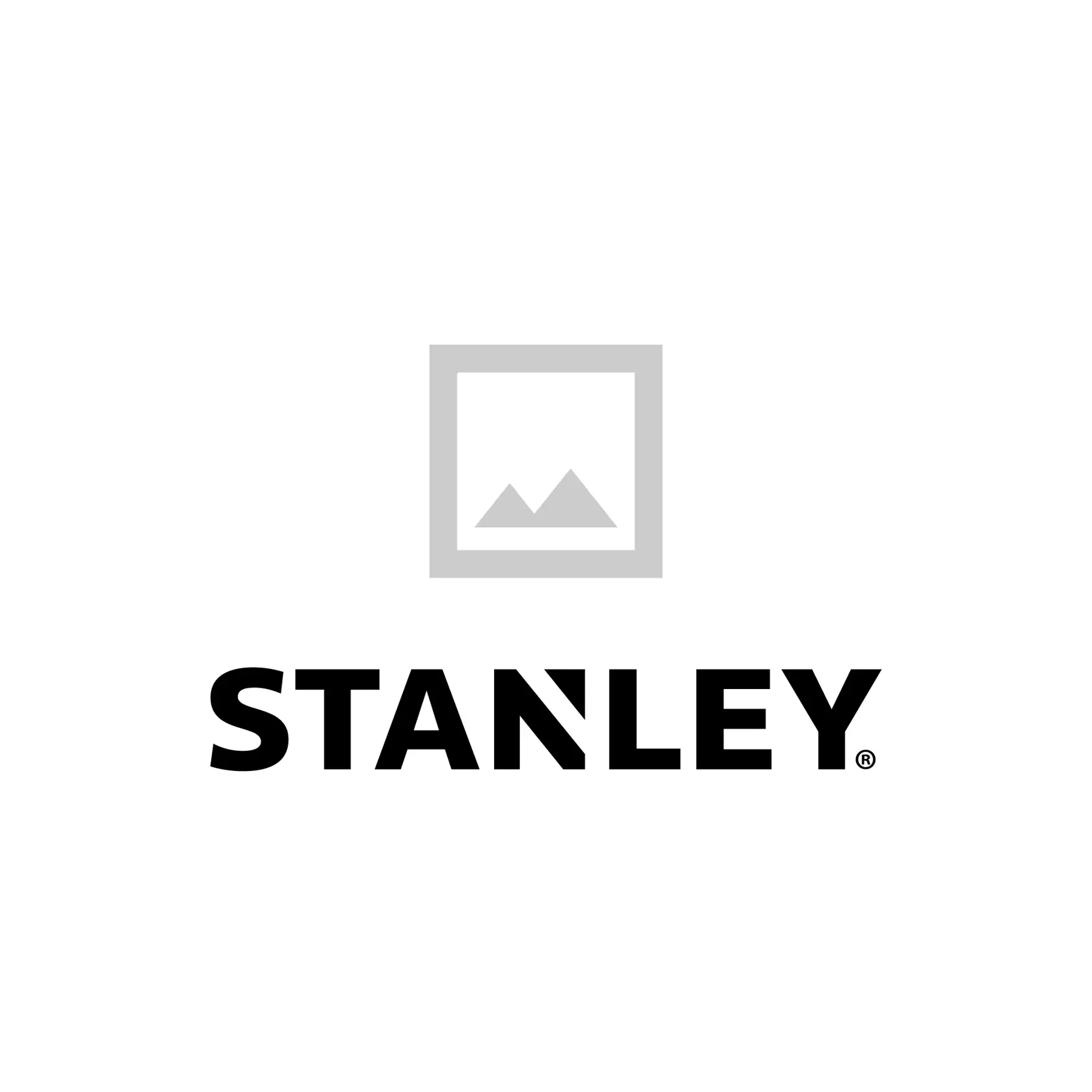 STANLEY logo in bold black letters on a white background, graphic category placeholder above.
