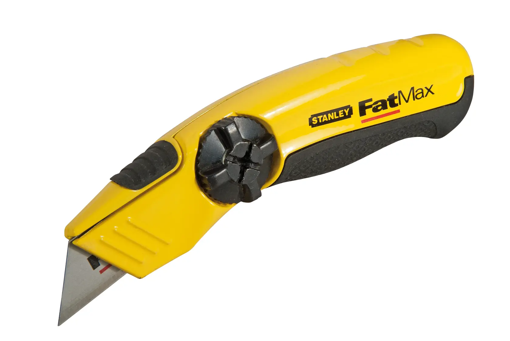 STANLEY 10-780 utility knife, yellow and black, angled view on white background.