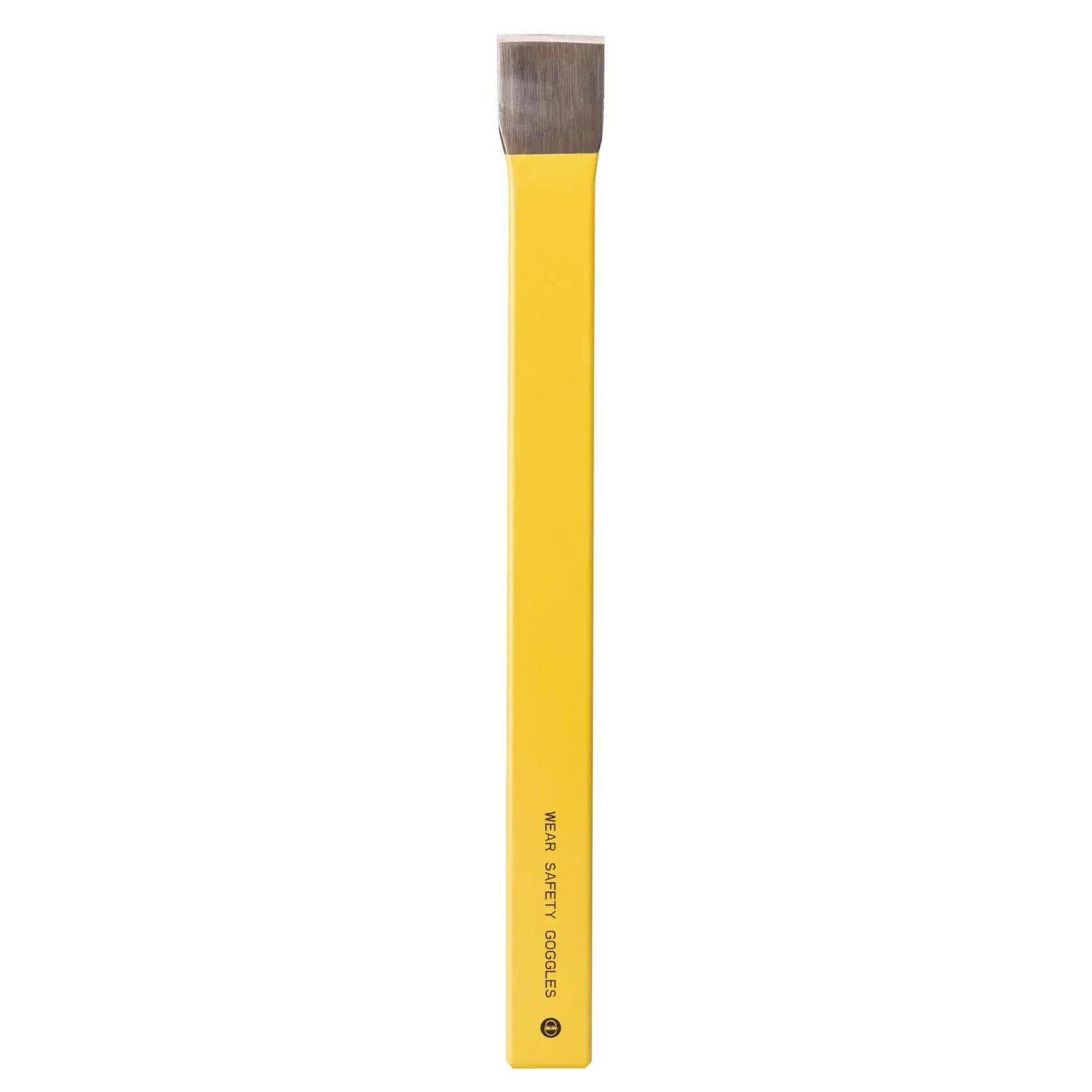 STANLEY 16-292 cold chisel, yellow steel body, flat head, product photo on white background.
