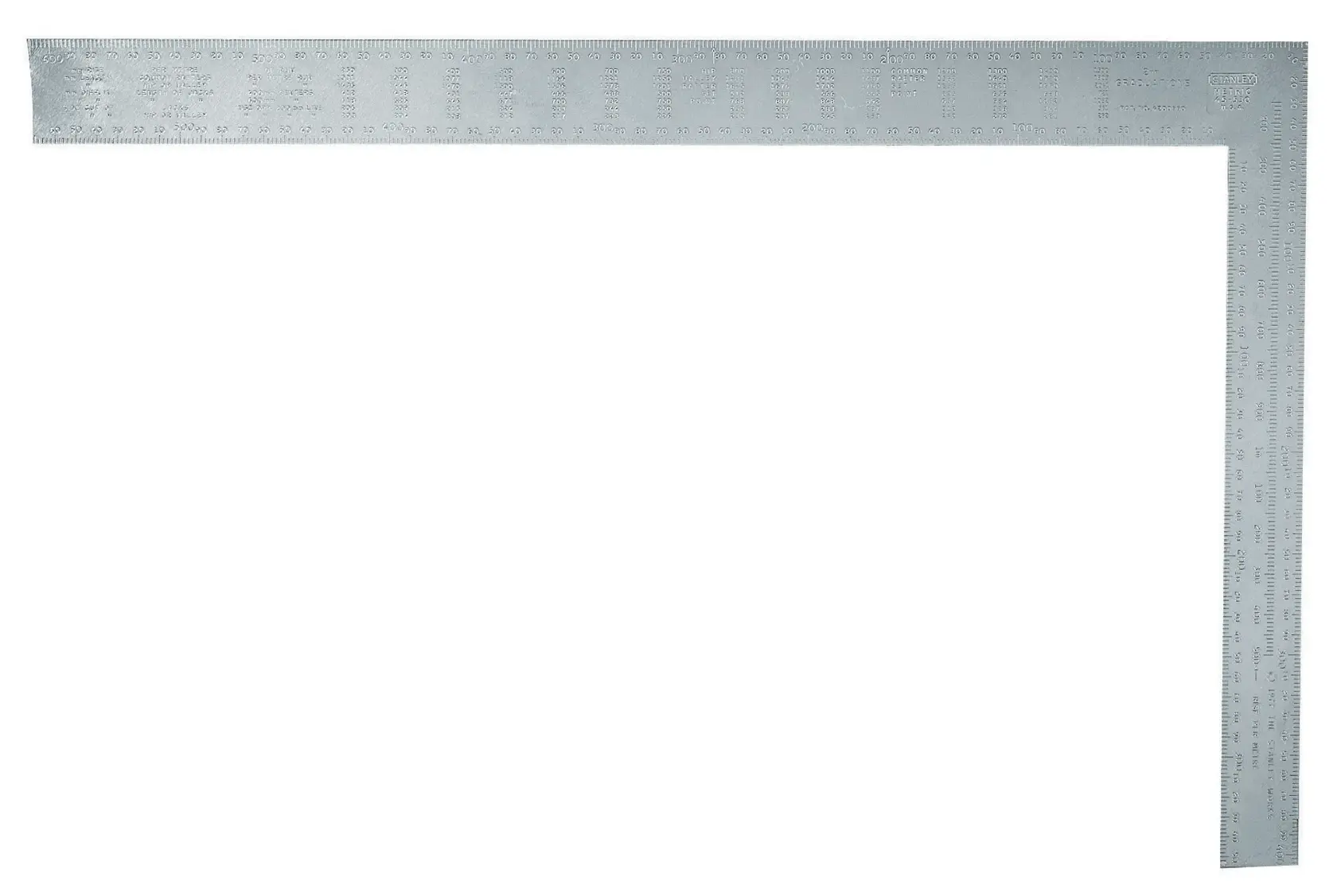 45-530, STANLEY® Steel Carpenters Square 600X40mm, Beauty