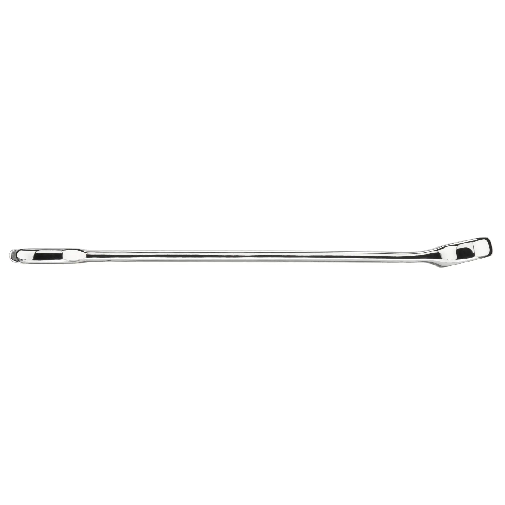 Photo of STANLEY STMT95790-0 chrome steel pry bar, product photography, side angle on white background